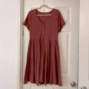 Torrid Burnt Orange Button Dress